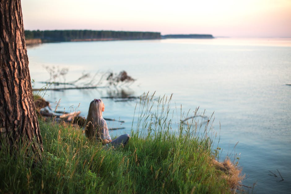 Spiritual meditation image: peaceful nature stillness present moment